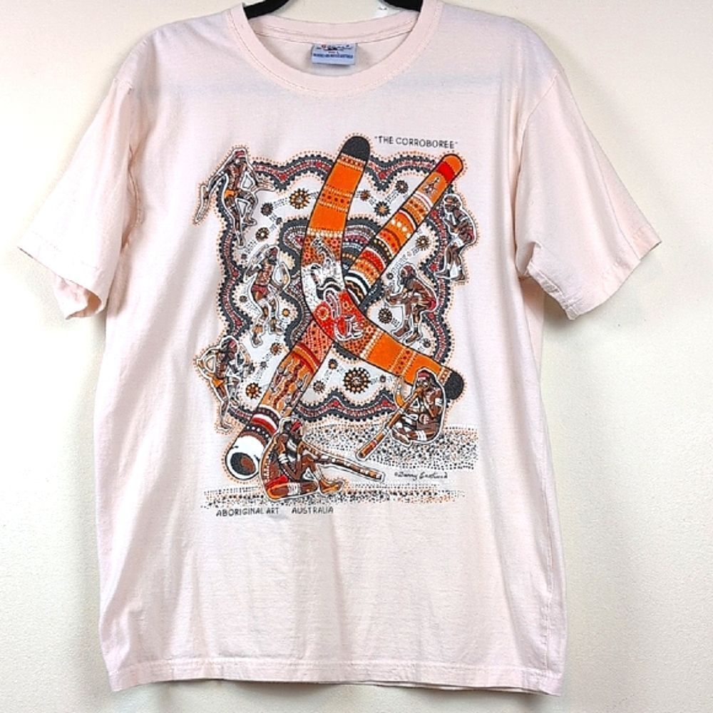 Gooses T-Shirts Australia Aboriginal Art  Graphic T-Shirt Size L Unisex